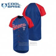 Camiseta Beisbol Nino Texas Rangers Personalizada Stitches Azul
