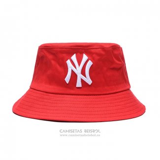 Sombrero Pescador New York Yankees Rojo