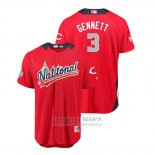 Camiseta Beisbol Hombre All Star Cincinnati Reds Scooter Gennett 2018 Home Run Derby National League Rojo