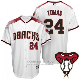 Camiseta Beisbol Hombre Arizona Diamondbacks 24 Yasmany Tomas Primera Blanco