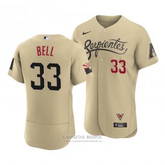 Camiseta Beisbol Hombre Arizona Diamondbacks Jay Bell 2021 City Connect Autentico Oro