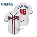 Camiseta Beisbol Hombre Atlanta Braves Charlie Culberson Cool Base Primera Blanco