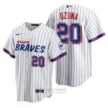 Camiseta Beisbol Hombre Atlanta Braves Marcell Ozuna Replica 2021 City Connect Blanco