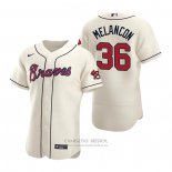 Camiseta Beisbol Hombre Atlanta Braves Mark Melancon Autentico 2020 Alterno Crema