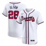 Camiseta Beisbol Hombre Atlanta Braves Matt Olson Primera Elite Blanco
