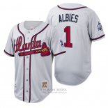 Camiseta Beisbol Hombre Atlanta Braves Ozzie Albies Cooperstown Collection Autentico Blanco
