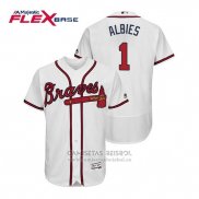 Camiseta Beisbol Hombre Atlanta Braves Ozzie Albies Flex Base Autentico Collezione Primera 2019 Blanco