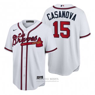 Camiseta Beisbol Hombre Atlanta Braves Paul Casanova Hispanic Heritage Autentico Blanco