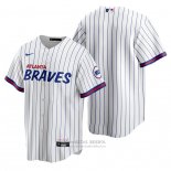 Camiseta Beisbol Hombre Atlanta Braves Replica 2021 City Connect Blanco