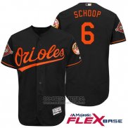 Camiseta Beisbol Hombre Baltimore Orioles 6 Jonathan Schoop Negro 2017 Flex Base