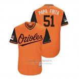 Camiseta Beisbol Hombre Baltimore Orioles Paul Fry 2018 LLWS Players Weekend Papa Frita Orange