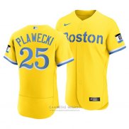 Camiseta Beisbol Hombre Boston Red Sox Kevin Plawecki 2021 City Connect Autentico Oro