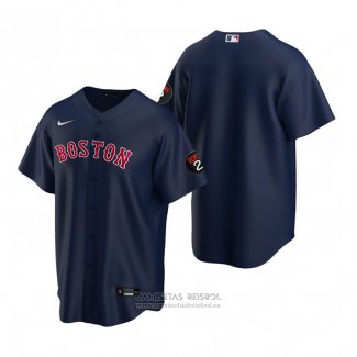 Camiseta Beisbol Hombre Boston Red Sox Replica Azul