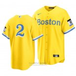 Camiseta Beisbol Hombre Boston Red Sox Xander Bogaerts 2021 City Connect Oro
