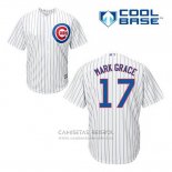 Camiseta Beisbol Hombre Chicago Cubs 17 Mark Grace Blanco Primera Cool Base