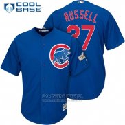 Camiseta Beisbol Hombre Chicago Cubs 2017 Postemporada 27 Addison Russell Cool Base