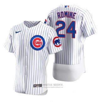 Camiseta Beisbol Hombre Chicago Cubs Andrew Romine Autentico Primera Blanco