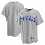 Camiseta Beisbol Hombre Chicago Cubs Road Replica Gris