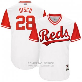 Camiseta Beisbol Hombre Cincinnati Reds 2017 Little League World Series 28 Anthony Desclafani Blanco