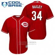 Camiseta Beisbol Hombre Cincinnati Reds Homer Bailey 34 Rojo Alterno Cool Base