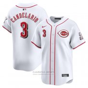 Camiseta Beisbol Hombre Cincinnati Reds Jeimer Candelario Primera Limited Blanco