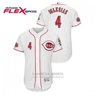 Camiseta Beisbol Hombre Cincinnati Reds Jose Iglesias Flex Base Blanco