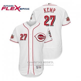 Camiseta Beisbol Hombre Cincinnati Reds Matt Kemp Primera Flex Base Blanco