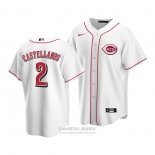 Camiseta Beisbol Hombre Cincinnati Reds Nicholas Castellanos Replica Primera Blanco