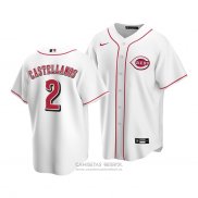Camiseta Beisbol Hombre Cincinnati Reds Nicholas Castellanos Replica Primera Blanco