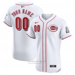 Camiseta Beisbol Hombre Cincinnati Reds Primera Elite Personalizada Blanco