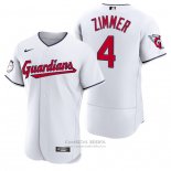 Camiseta Beisbol Hombre Cleveland Guardians Bradley Zimmer Autentico Primera Blanco