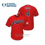 Camiseta Beisbol Hombre Cleveland Indians Bradley Zimmer 2019 All Star Patch Cool Base Rojo