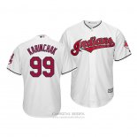 Camiseta Beisbol Hombre Cleveland Indians James Karinchak Cool Base Primera Blanco