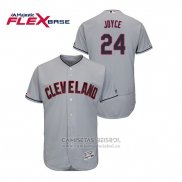 Camiseta Beisbol Hombre Cleveland Indians Matt Joyce Flex Base Gris