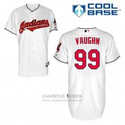 Camiseta Beisbol Hombre Cleveland Indians Ricky Vaughn 99 Blanco Primera Cool Base