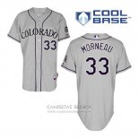 Camiseta Beisbol Hombre Colorado Rockies Justin Morneau 33 Gris Cool Base