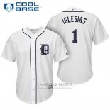 Camiseta Beisbol Hombre Detroit Tigers 2017 Estrellas y Rayas Jose Iglesias Blanco Cool Base