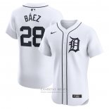 Camiseta Beisbol Hombre Detroit Tigers Javier Baez Primera Elite Blanco