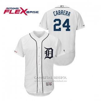 Camiseta Beisbol Hombre Detroit Tigers Miguel Cabrera Flex Base Blanco