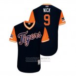 Camiseta Beisbol Hombre Detroit Tigers Nicholas Castellanos 2018 LLWS Players Weekend Nick Azul