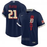 Camiseta Beisbol Hombre Detroit Tigers Personalizada 2021 All Star Replica Azul