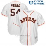 Camiseta Beisbol Hombre Houston Astros 54 Mike Fiers Blanco Primera Cool Base