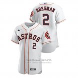 Camiseta Beisbol Hombre Houston Astros Alex Bregman Autentico Blanco