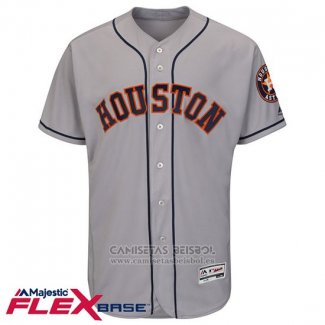 Camiseta Beisbol Hombre Houston Astros Blank Gris Flex Base Autentico Collection