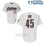 Camiseta Beisbol Hombre Houston Astros Carlos Lee 45 Blanco Cool Base