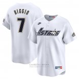 Camiseta Beisbol Hombre Houston Astros Craig Biggio Throwback Cooperstown Collection Limited Blanco