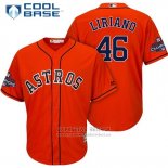 Camiseta Beisbol Hombre Houston Astros Francisco Liriano Naranja Cool Base