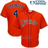 Camiseta Beisbol Hombre Houston Astros George Springer Naranja Autentico Cool Base