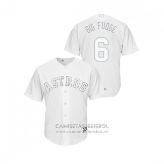 Camiseta Beisbol Hombre Houston Astros Jake Marisnick 2019 Players Weekend Big Fudge Replica Blanco