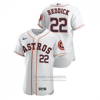 Camiseta Beisbol Hombre Houston Astros Josh Reddick Autentico Blanco